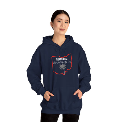 Ohio State Hoodie Beach Bum With An Ohio Zip Code, Funny Ohio Hoodie, Sweatshirt For Ohio Resident Beach Lover