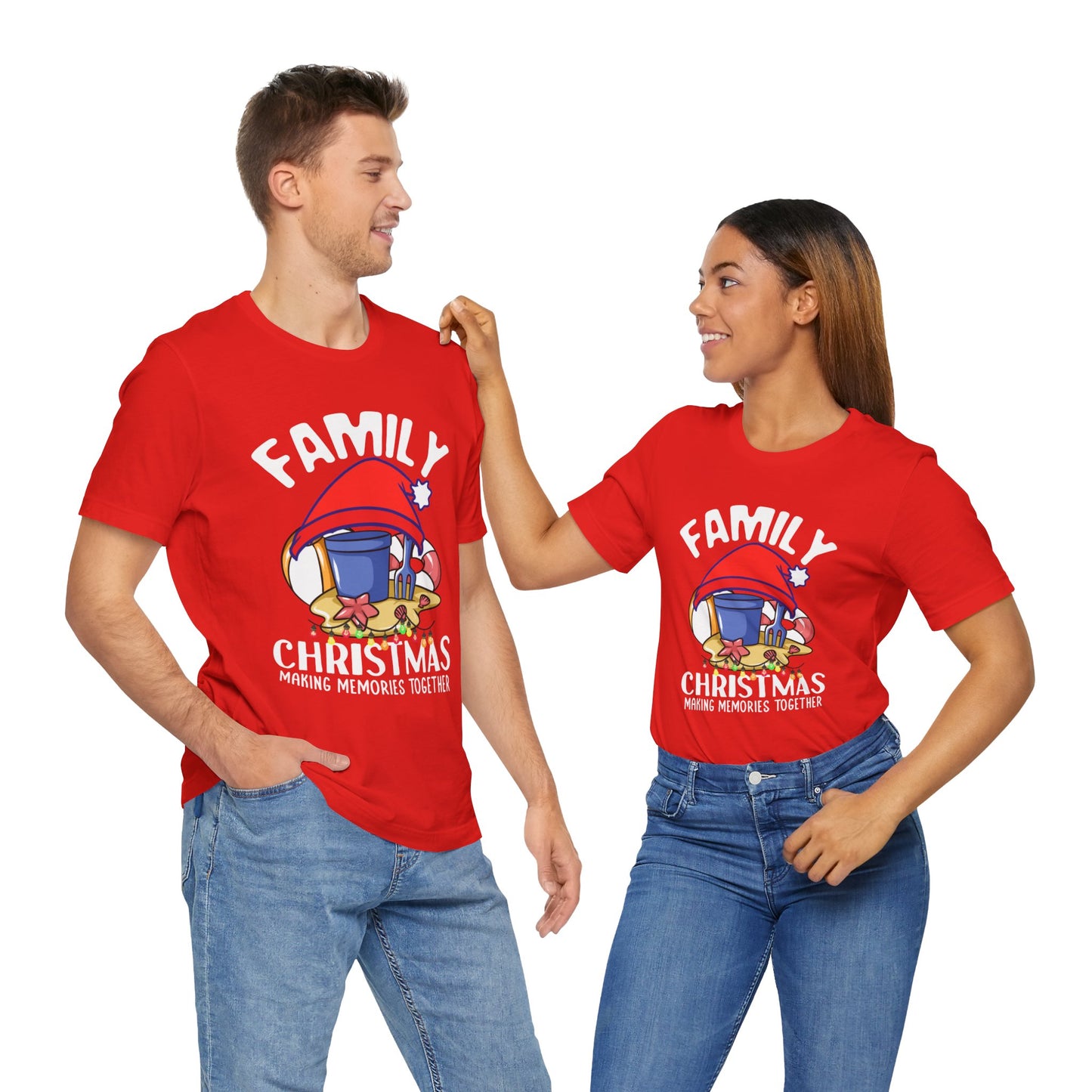 Family Christmas Tee Making Memories Unisex Jersey Short Sleeve Shirt