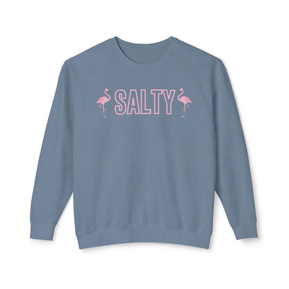 Flamingo Salty Sweatshirt For Beach Lovers Comfort Colors