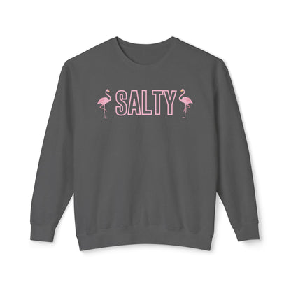 Flamingo Salty Sweatshirt For Beach Lovers Comfort Colors