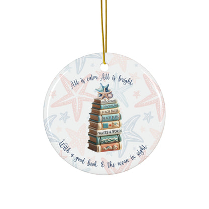 Christmas Ornament For Beach And Book Lovers Xmas Gifts