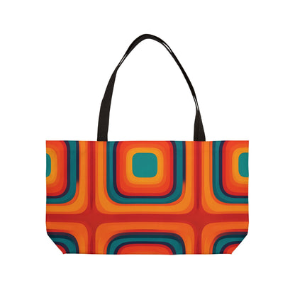 Neon Geometric Tote Bag for Beach Lovers