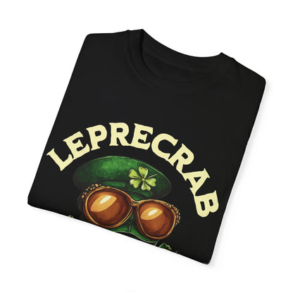 Funny St Patricks Day Unisex Garment-Dyed T-shirt Lepracrab Tee