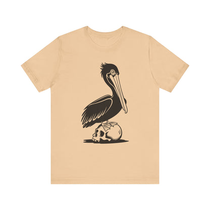 Pelican Standing On Skull T-Shirt