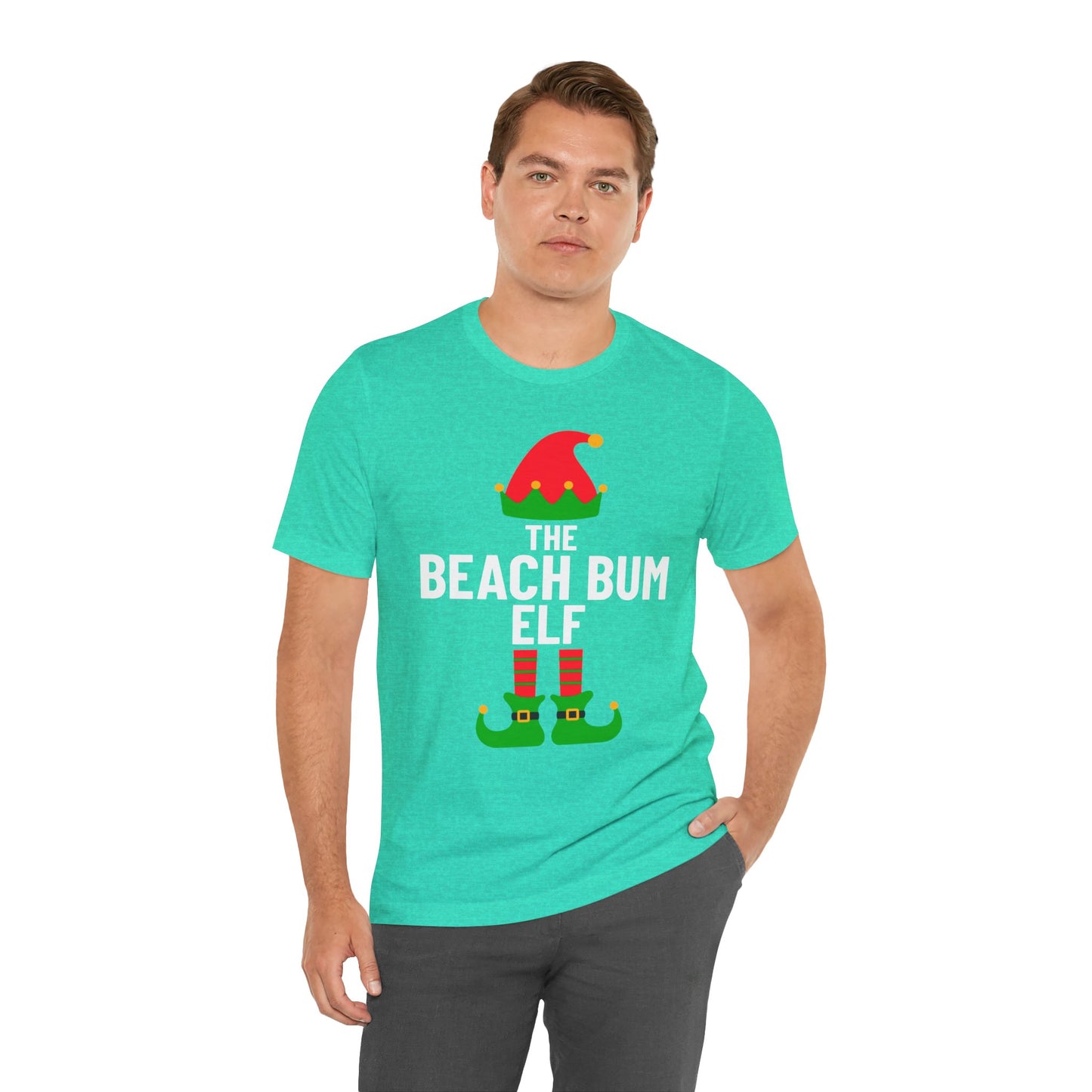 Beach Bum Shirt, Christmas Beachy Tshirt, Gift for Beach Bums, Unisex Tee, Ocean Vibes Top, Summer Vacation T-Shirt, Coastal Theme Clothing, Vacay Vibes