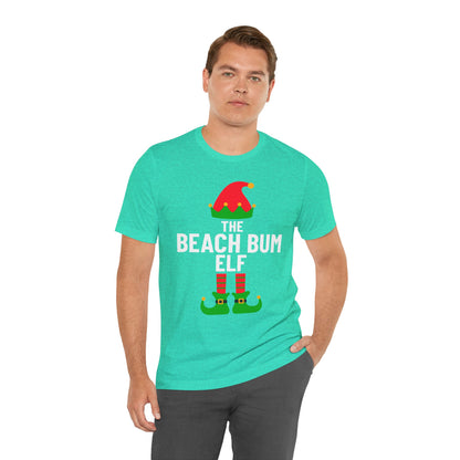 Beach Bum Shirt, Christmas Beachy Tshirt, Gift for Beach Bums, Unisex Tee, Ocean Vibes Top, Summer Vacation T-Shirt, Coastal Theme Clothing, Vacay Vibes