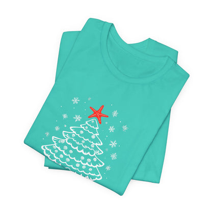 Beach Christmas Tree Shirts For Him And Her