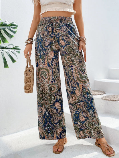 Boho Printed Wide Leg Pants