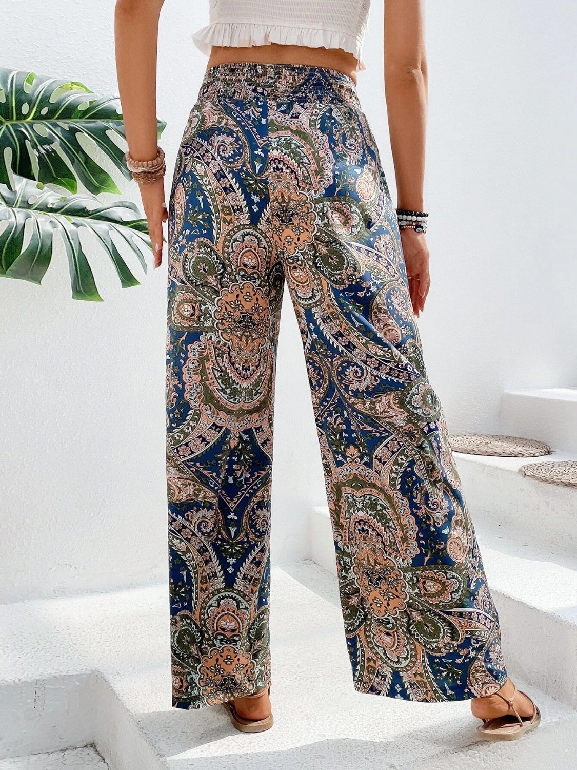 Boho Printed Wide Leg Pants