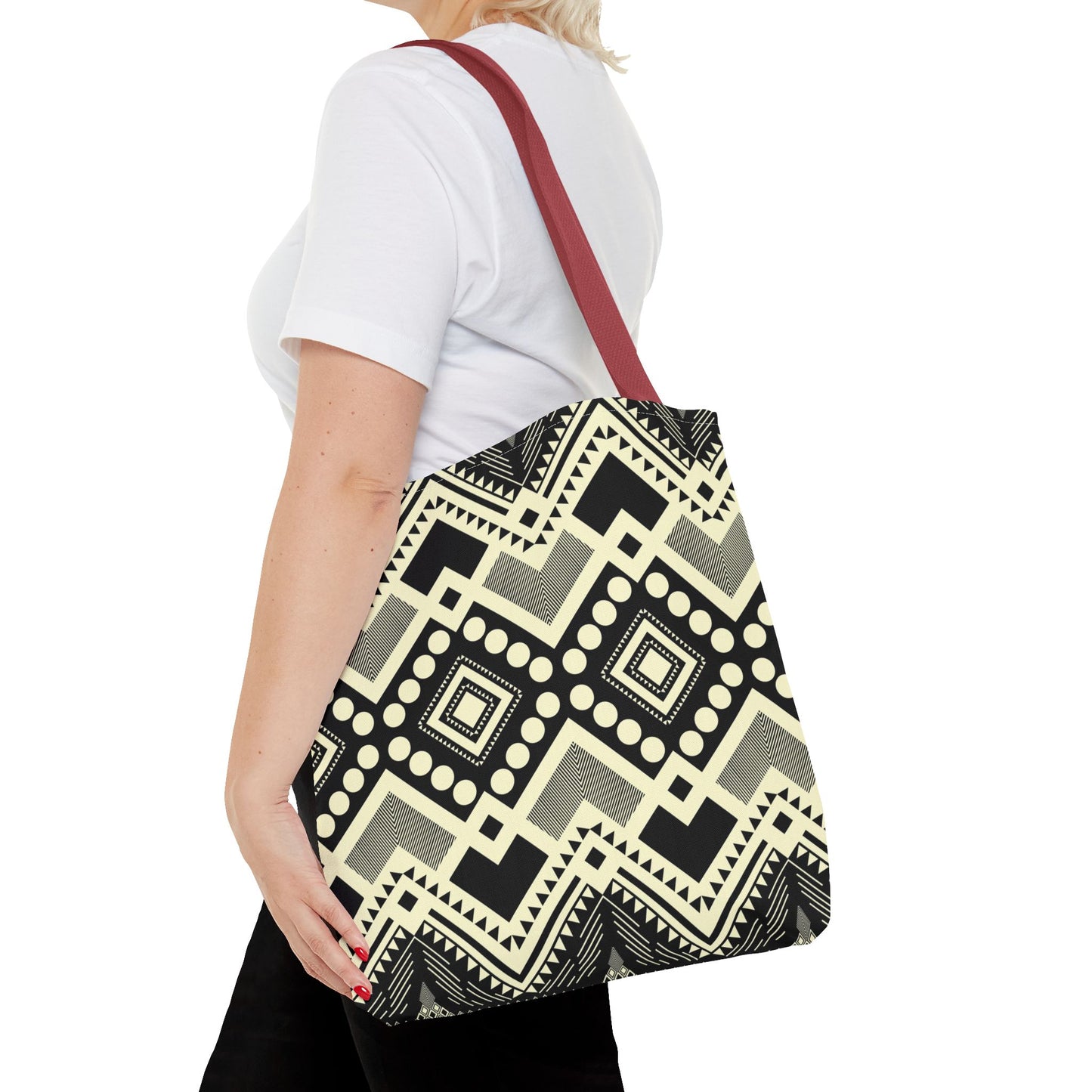 Ethnic Black White Tote Bag Everyday