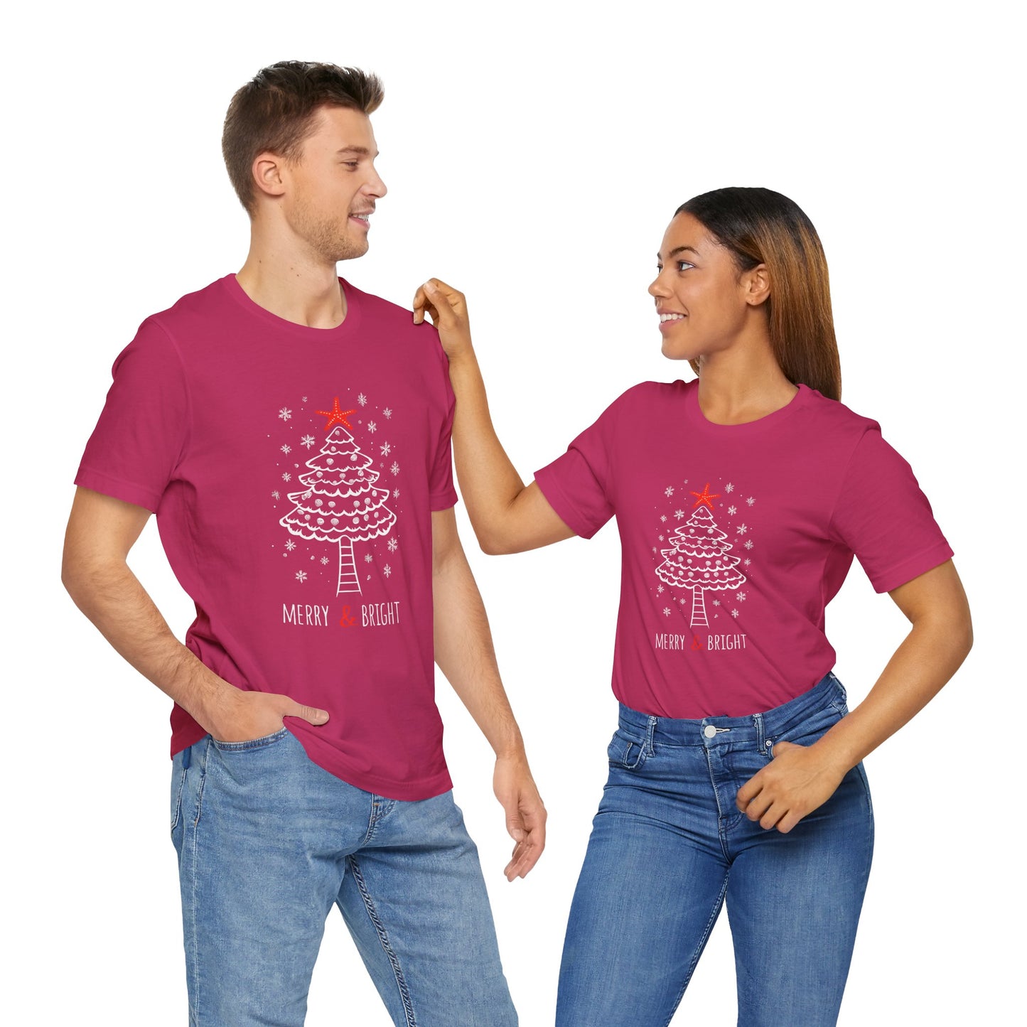 Beach Christmas Tree Shirts For Him And Her