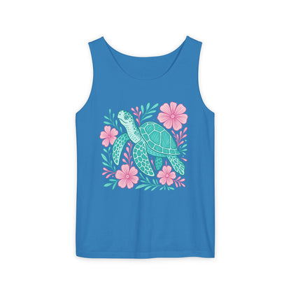 Sea Turtle Tank Top Beach Ocean Lovers Apparel, Turtle Lovers Shirt, Summer Sleeveless Shirt, Nature Lover Gift, Tropical Beachwear For Her