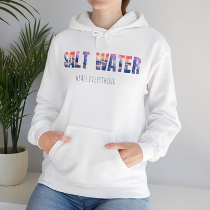 Beach Hoodie Procrastibeaching Salt Water Heals Sweatshirt For Him Or Her With Ocean Waves