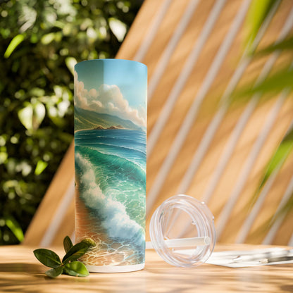 Personalized Beach Tumbler Sea, Sun, Sip, Repeat.