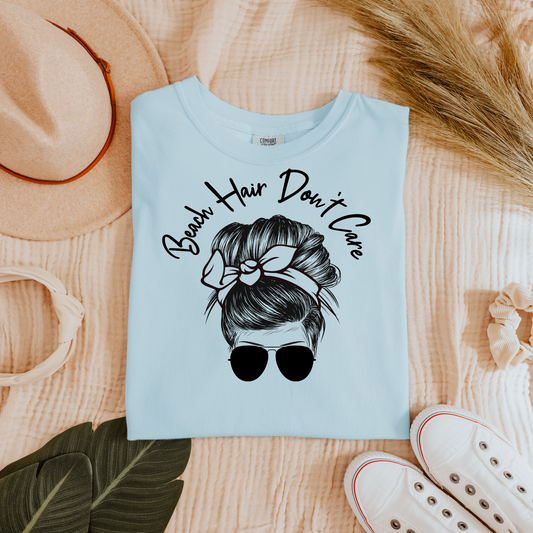Beach Hair Don't Care Vacation Shirt TShirt Mother's Day Comfort Colors T-Shirt