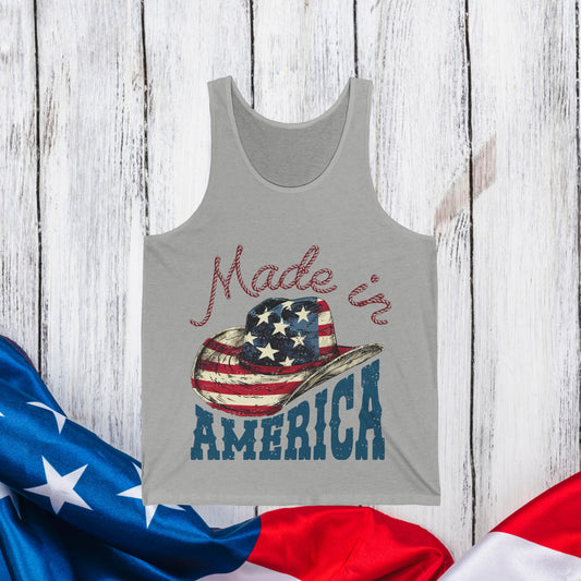 4th Of July Shirt, Made In American Tank Top For Men Or Women, American Summer Vibes Independence Day Fourth Of July Picnic Unisex Tank Top