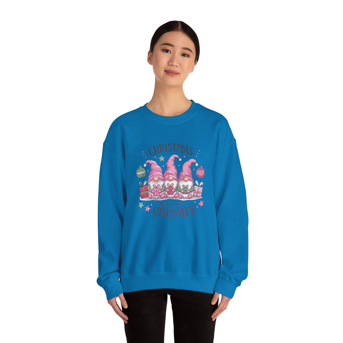 Christmas With My Gnomies Xmas Sweatshirt For Women