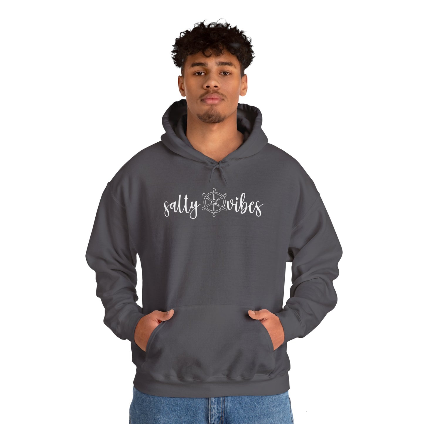 Salty Vibes Anchor Hoodie For Beach Lovers Beach Bum Sweatshirt