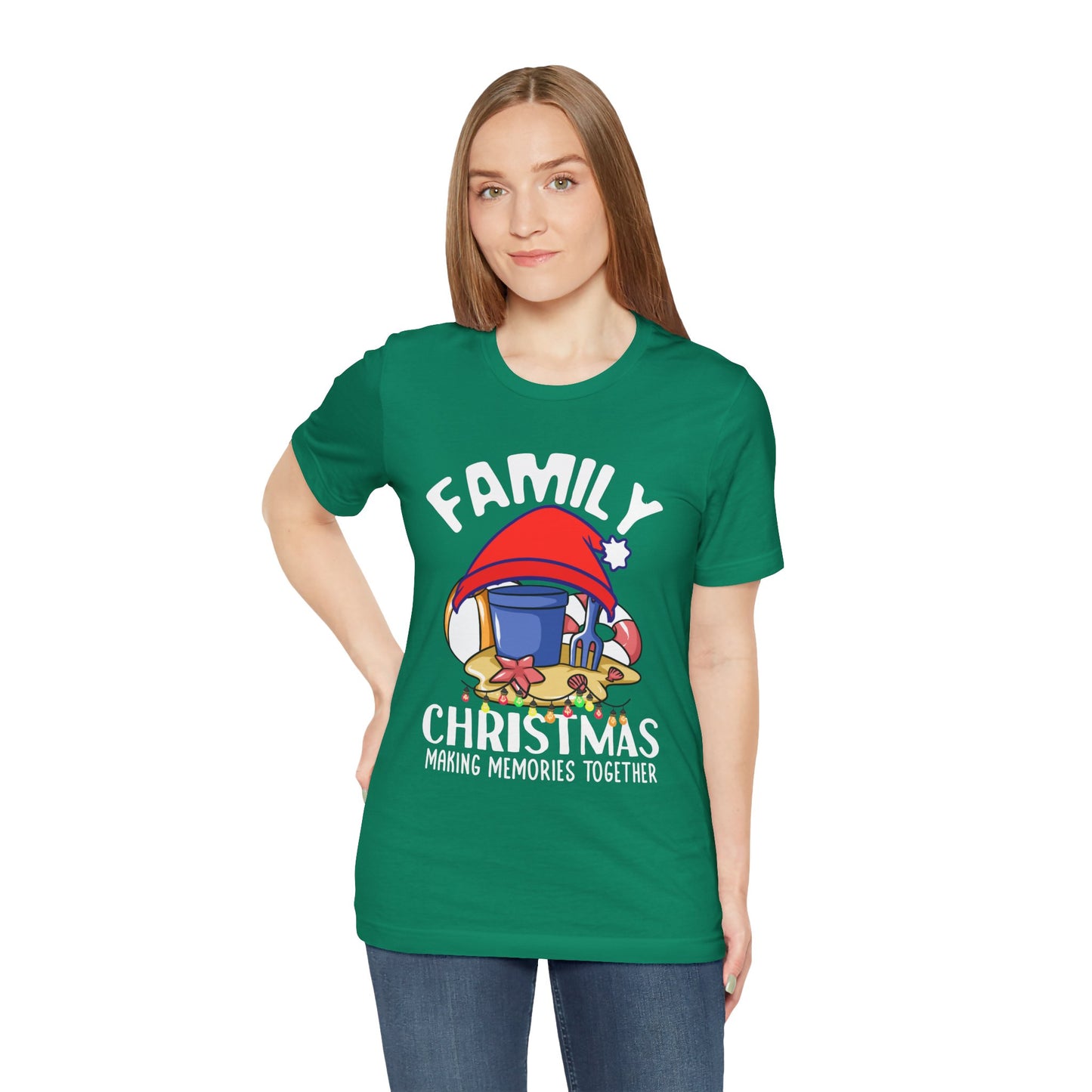 Family Christmas Tee Making Memories Unisex Jersey Short Sleeve Shirt