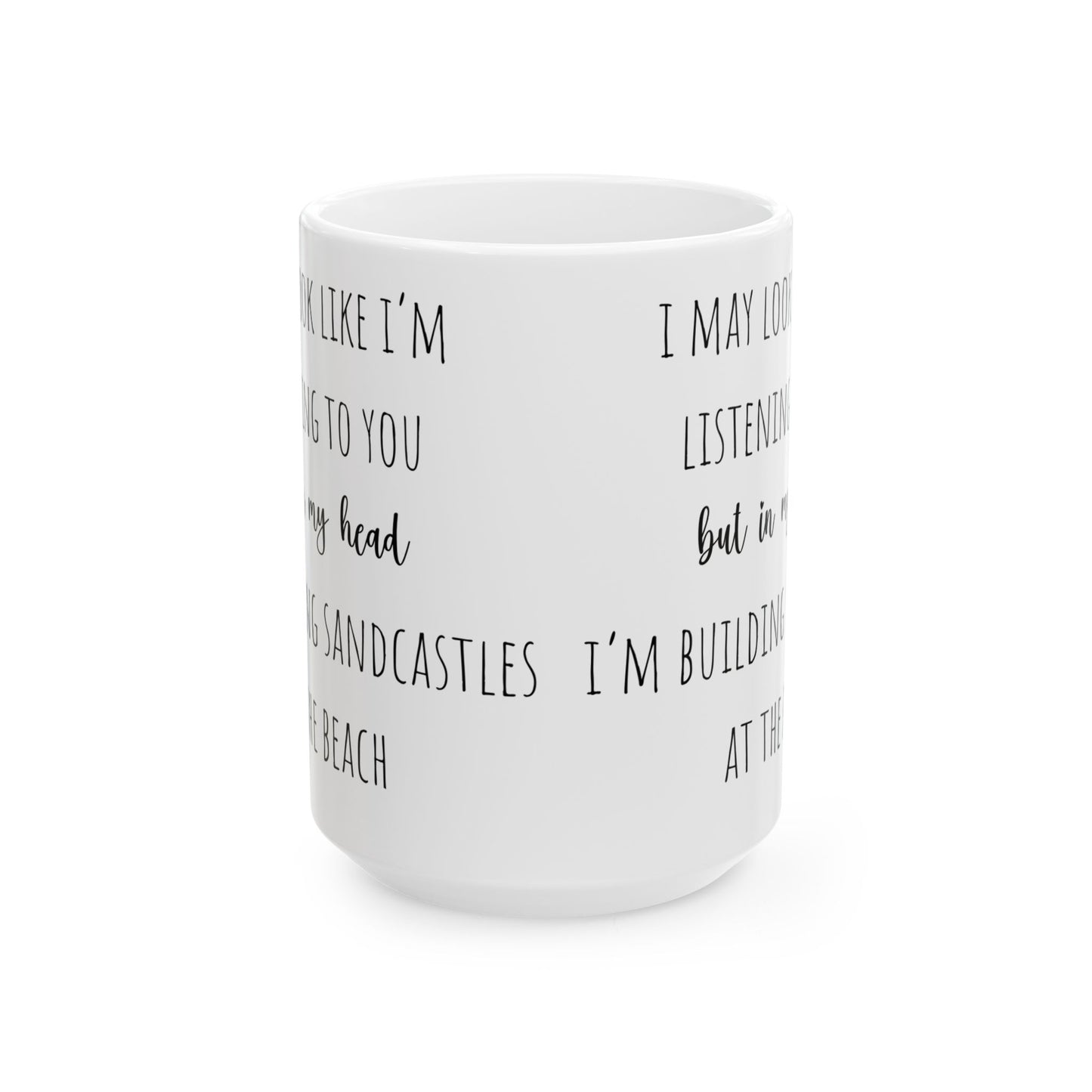 Funny Gift Beach Lovers Building Sandcastles Coffee Mug