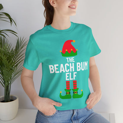 Beach Bum Shirt, Christmas Beachy Tshirt, Gift for Beach Bums, Unisex Tee, Ocean Vibes Top, Summer Vacation T-Shirt, Coastal Theme Clothing, Vacay Vibes