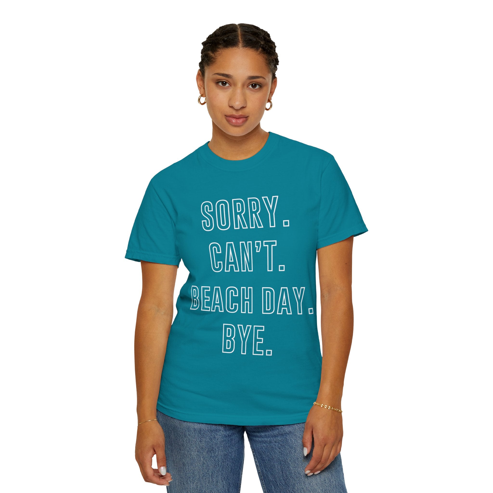 Funny Beach Lovers Unisex T-shirt Sorry Can't Beach Day Tee