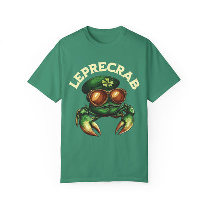 Funny St Patricks Day Unisex Garment-Dyed T-shirt Lepracrab Tee