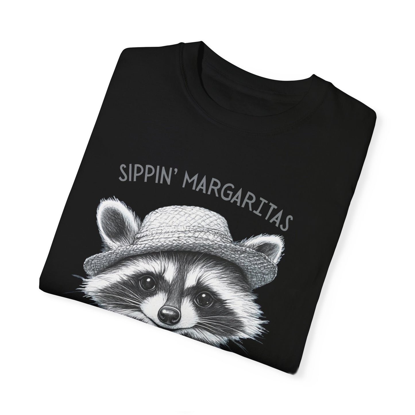 Raccoon Sipping A Margarita Beach T-Shirt