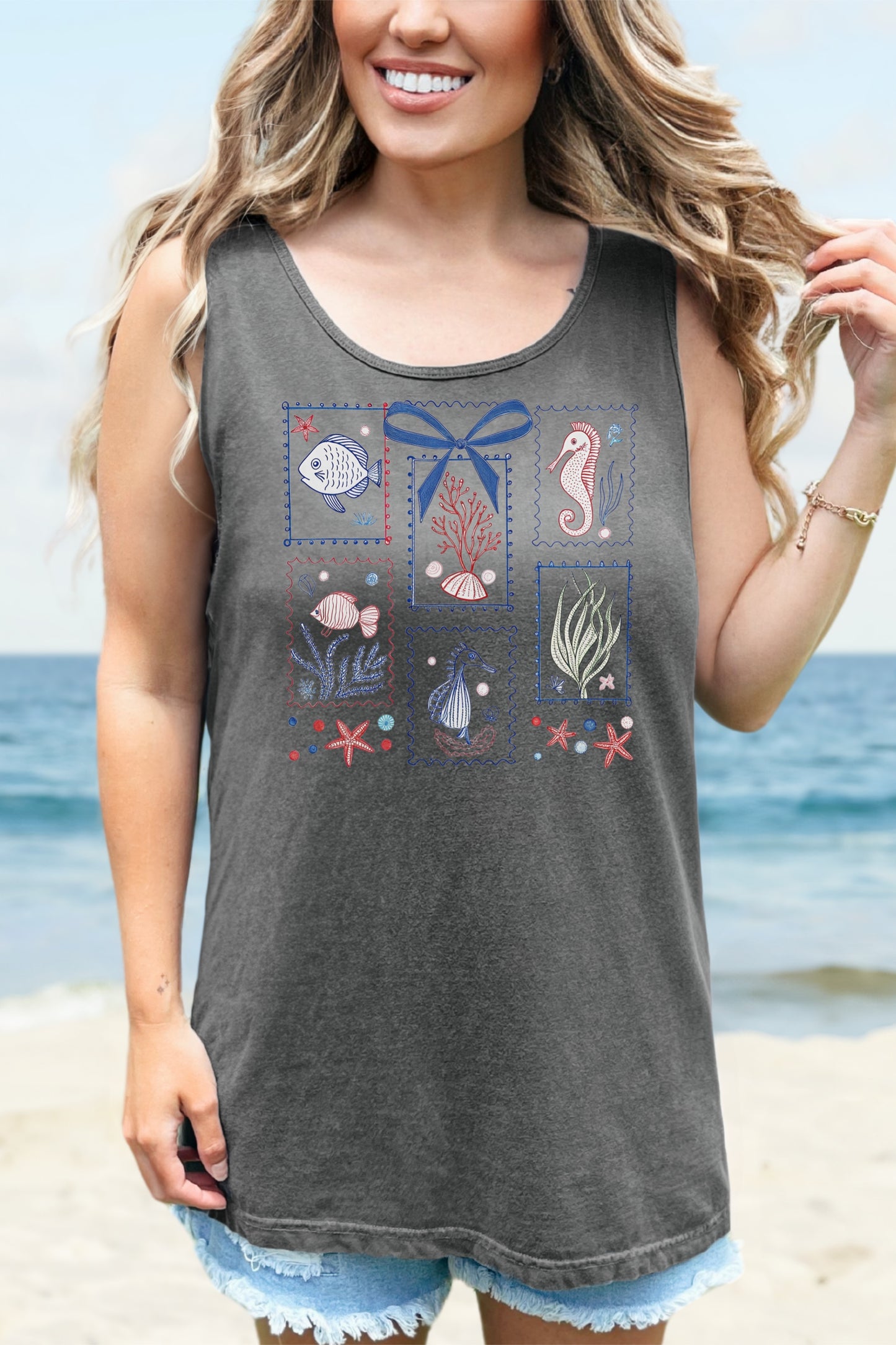 Beach Shirt Coquette Tank Top