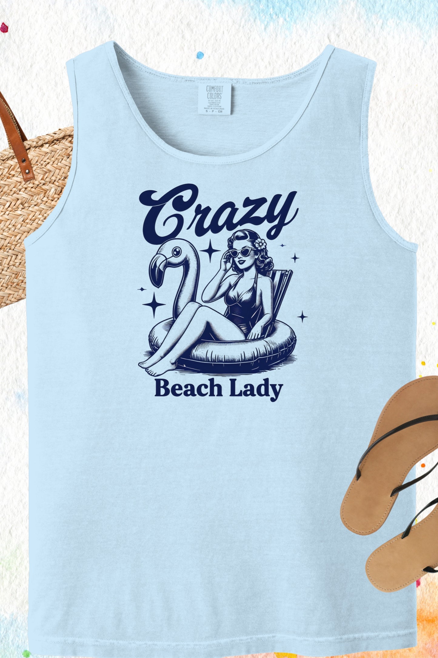 Crazy Beach Lady Summer Tank Top