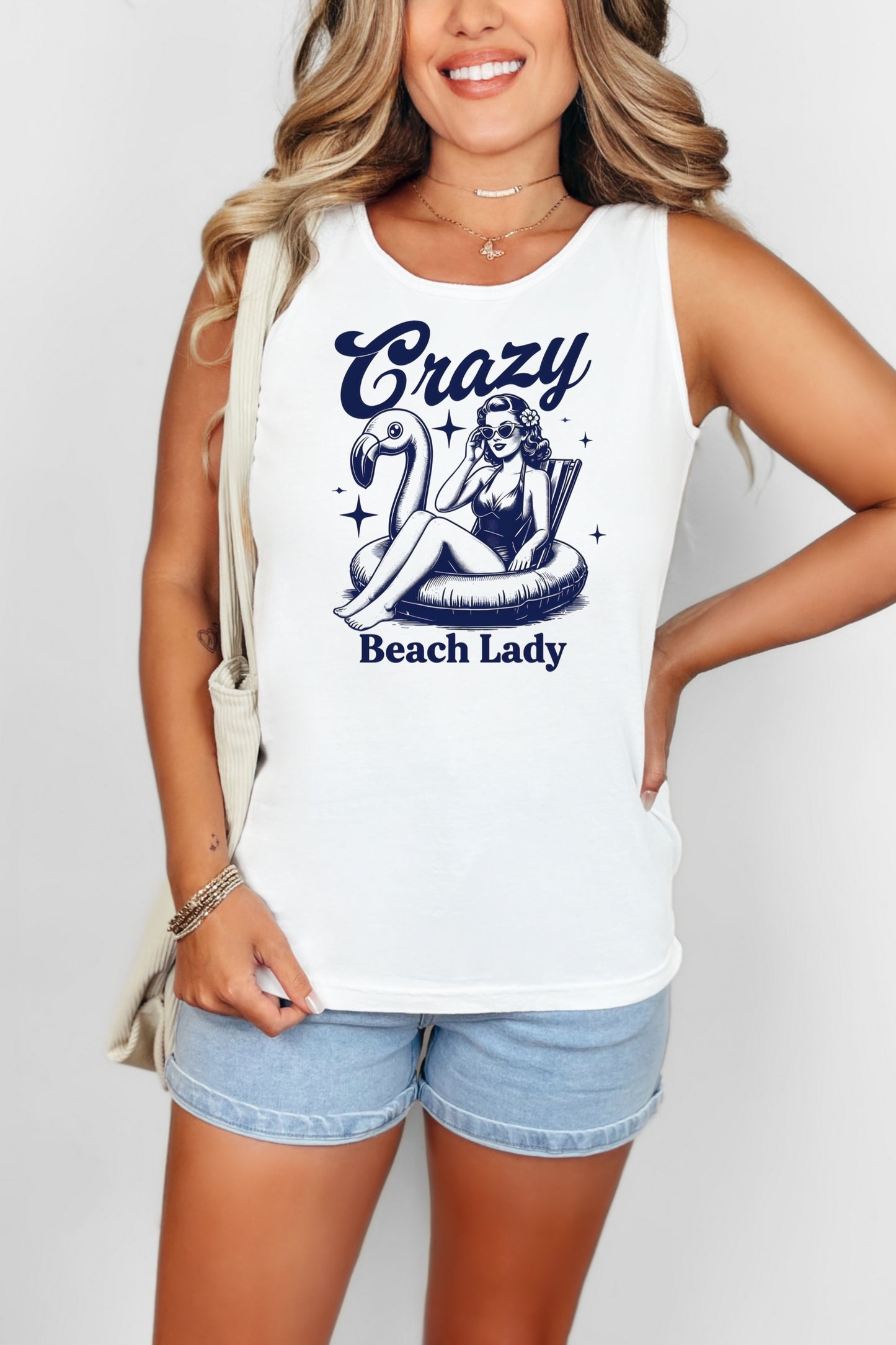Crazy Beach Lady Summer Tank Top