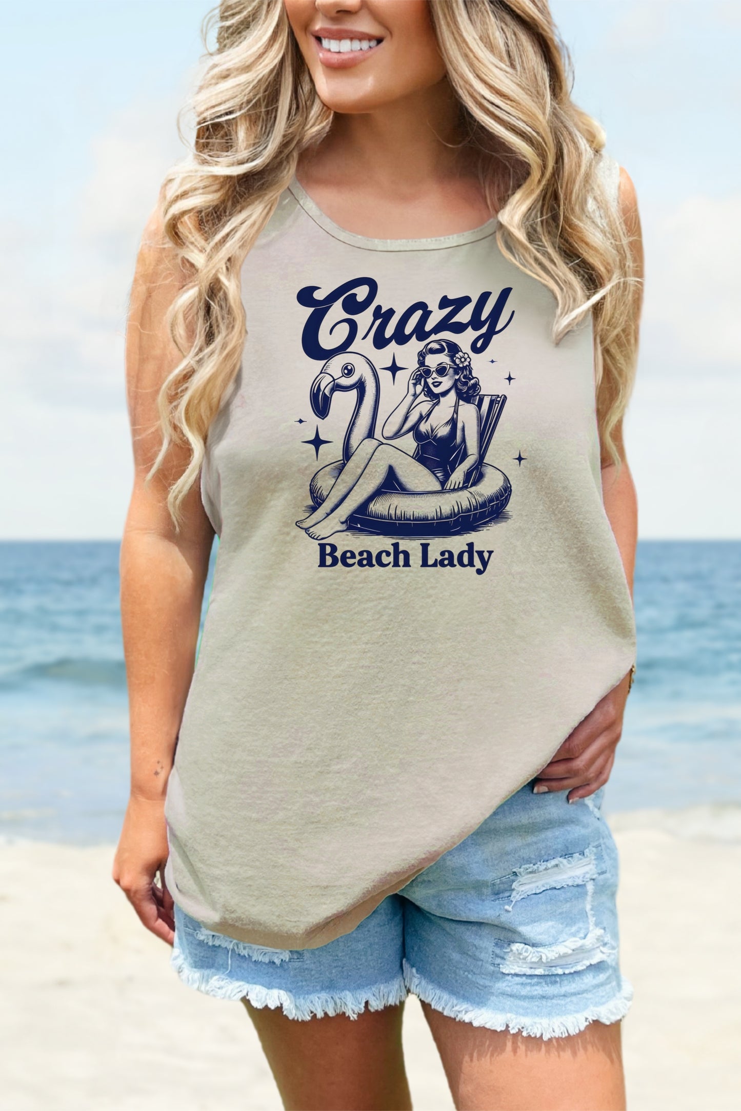 Crazy Beach Lady Summer Tank Top