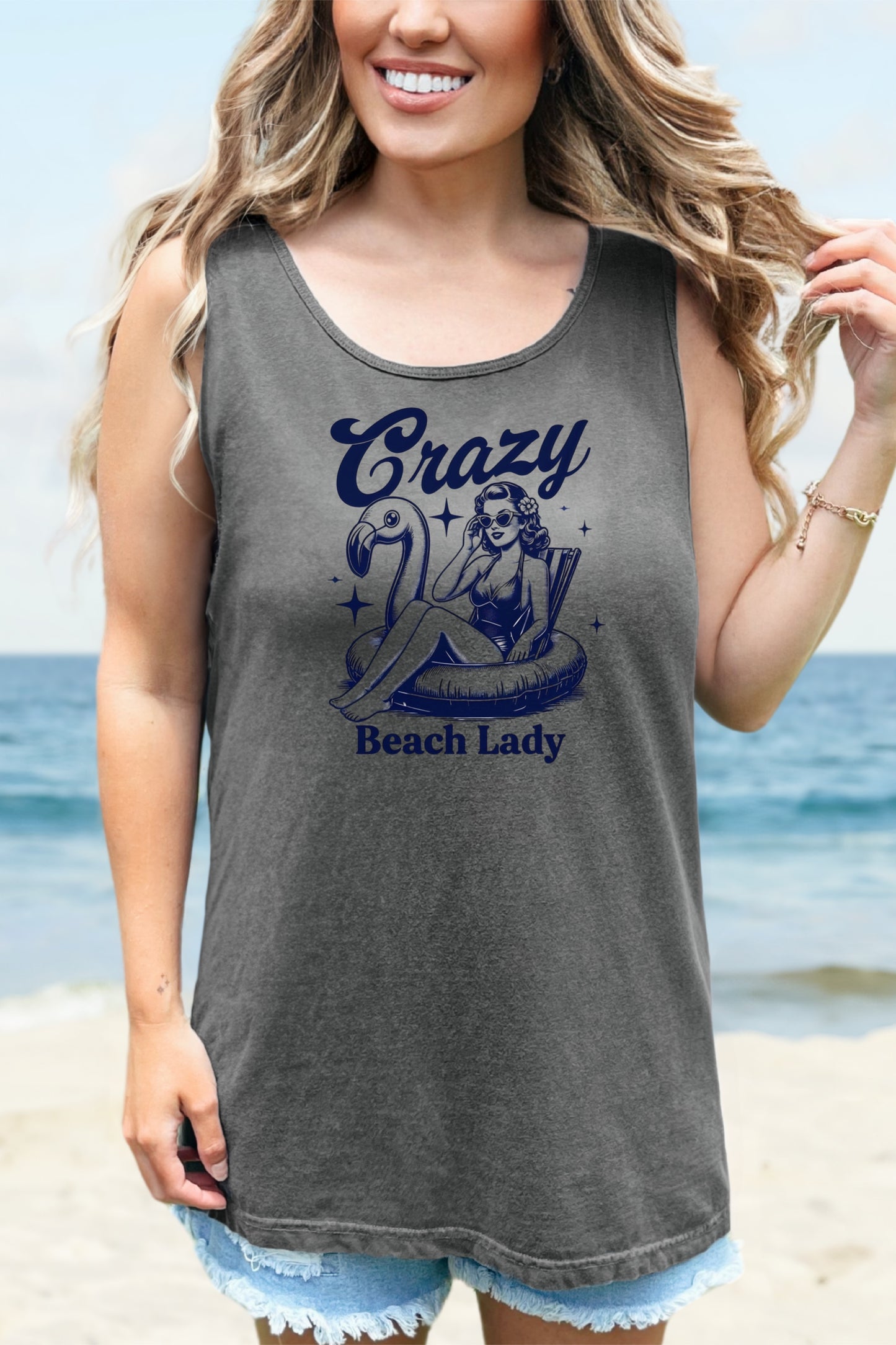 Crazy Beach Lady Summer Tank Top