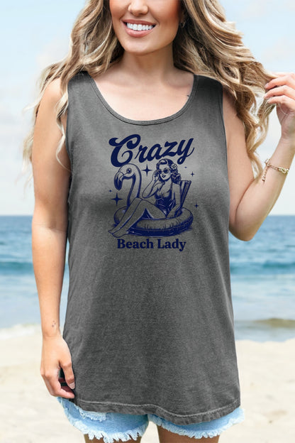 Crazy Beach Lady Summer Tank Top
