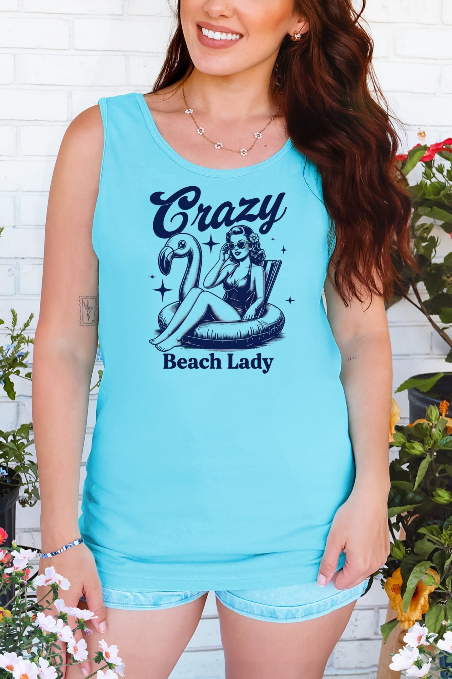 Crazy Beach Lady Summer Tank Top
