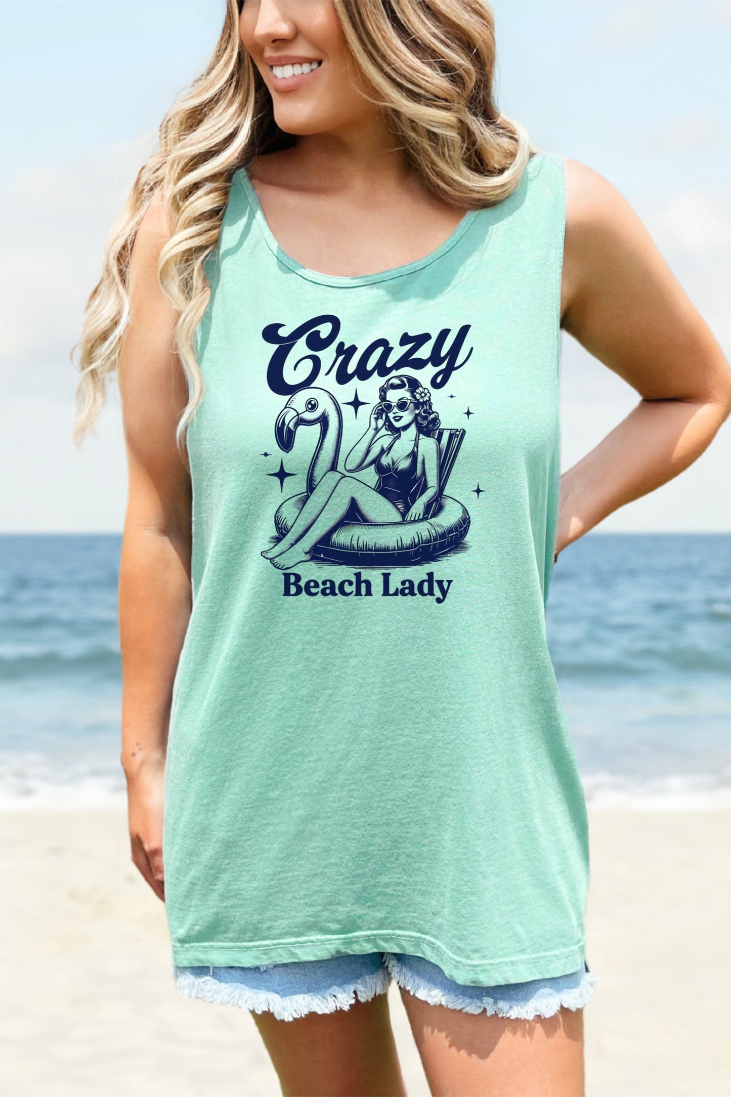 Crazy Beach Lady Summer Tank Top
