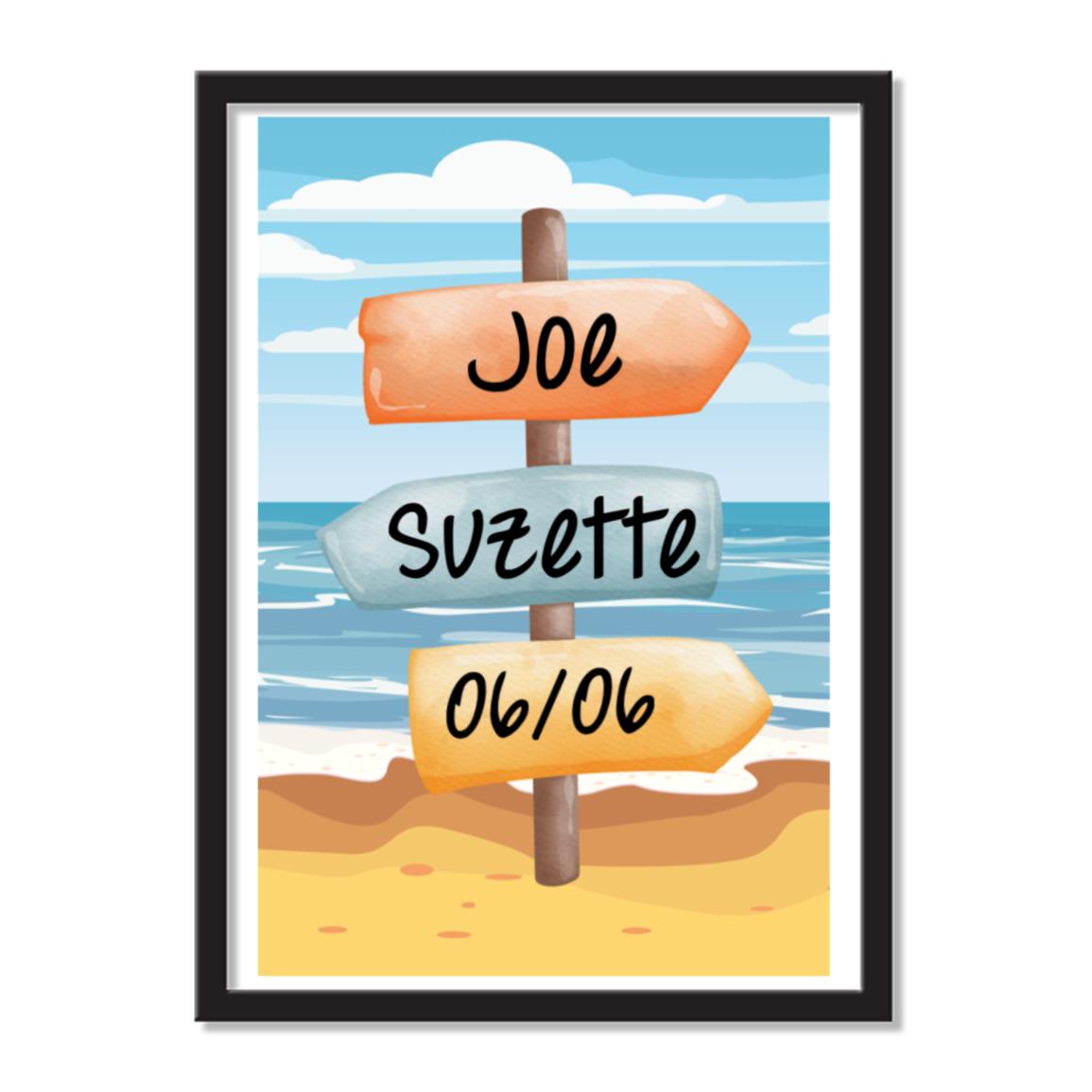 personalized beach sign template