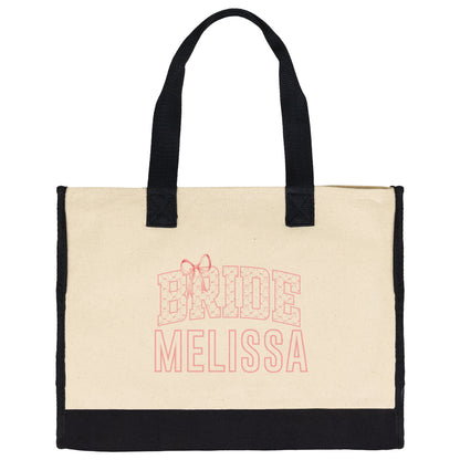 Personalized Beach Bag Tote Bags Custom Large Beach Tote Bags with Names Bridesmaid Gift Bag Tote
