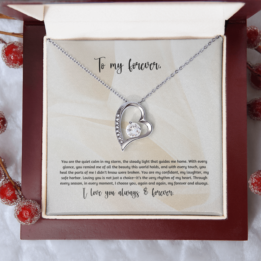 To My Soulmate You Are My Forever Heart Necklace Gift Box