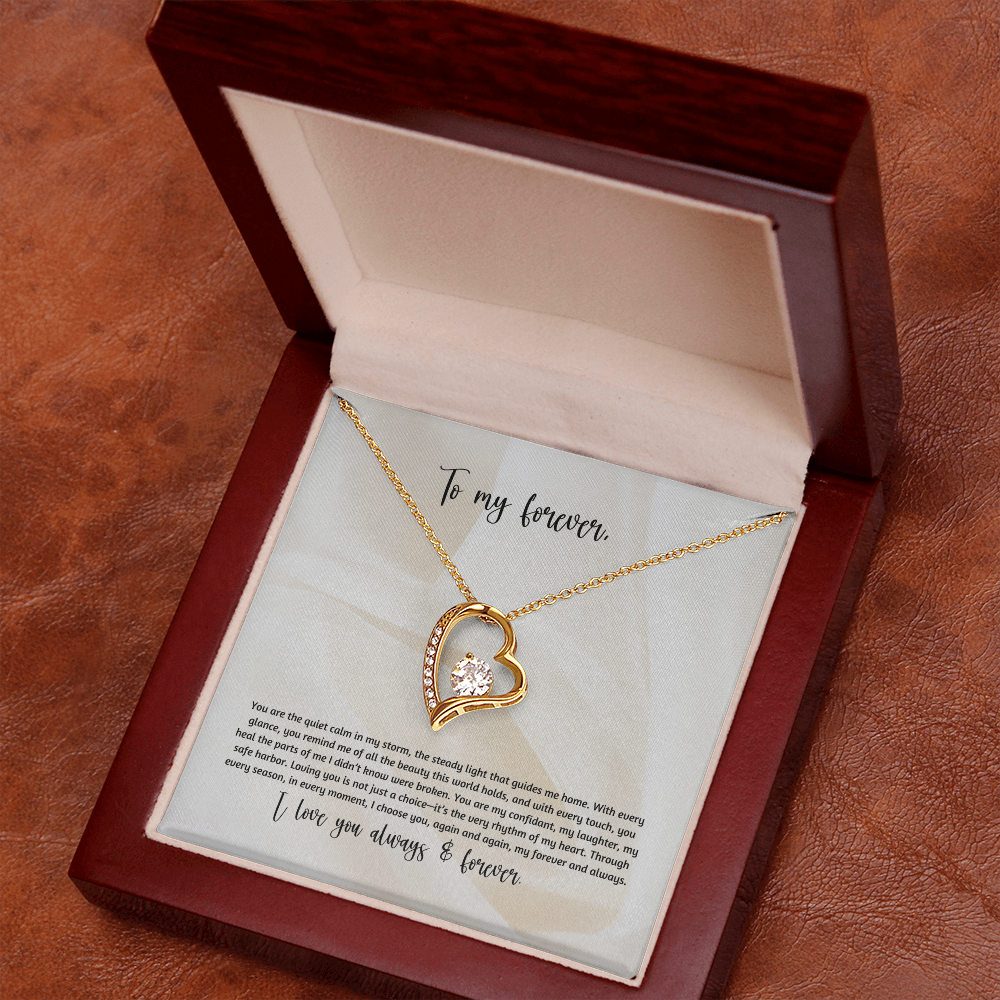 To My Soulmate You Are My Forever Heart Necklace Gift Box