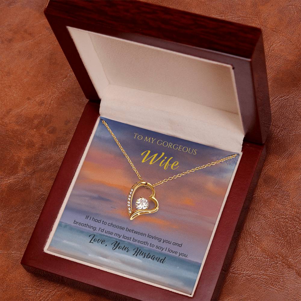 Gift To My Wife: 'Last Breath' Heart Necklace A Love That Lasts Forever