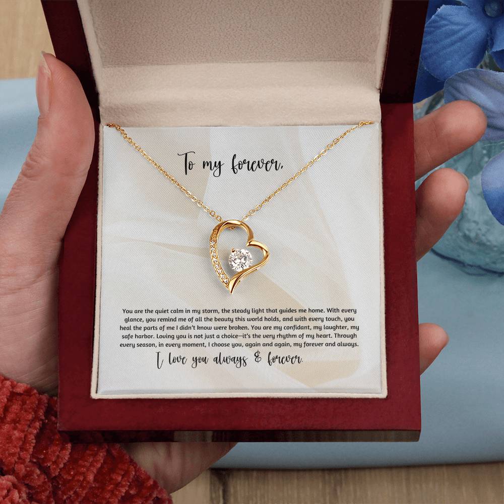 To My Soulmate You Are My Forever Heart Necklace Gift Box