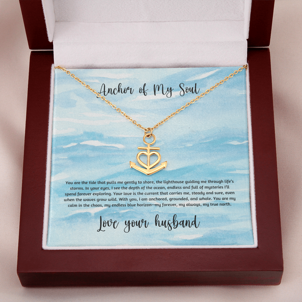 To My Wife You Are My Forever Anchor Necklace Gift