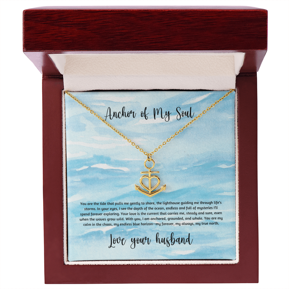 To My Wife You Are My Forever Anchor Necklace Gift