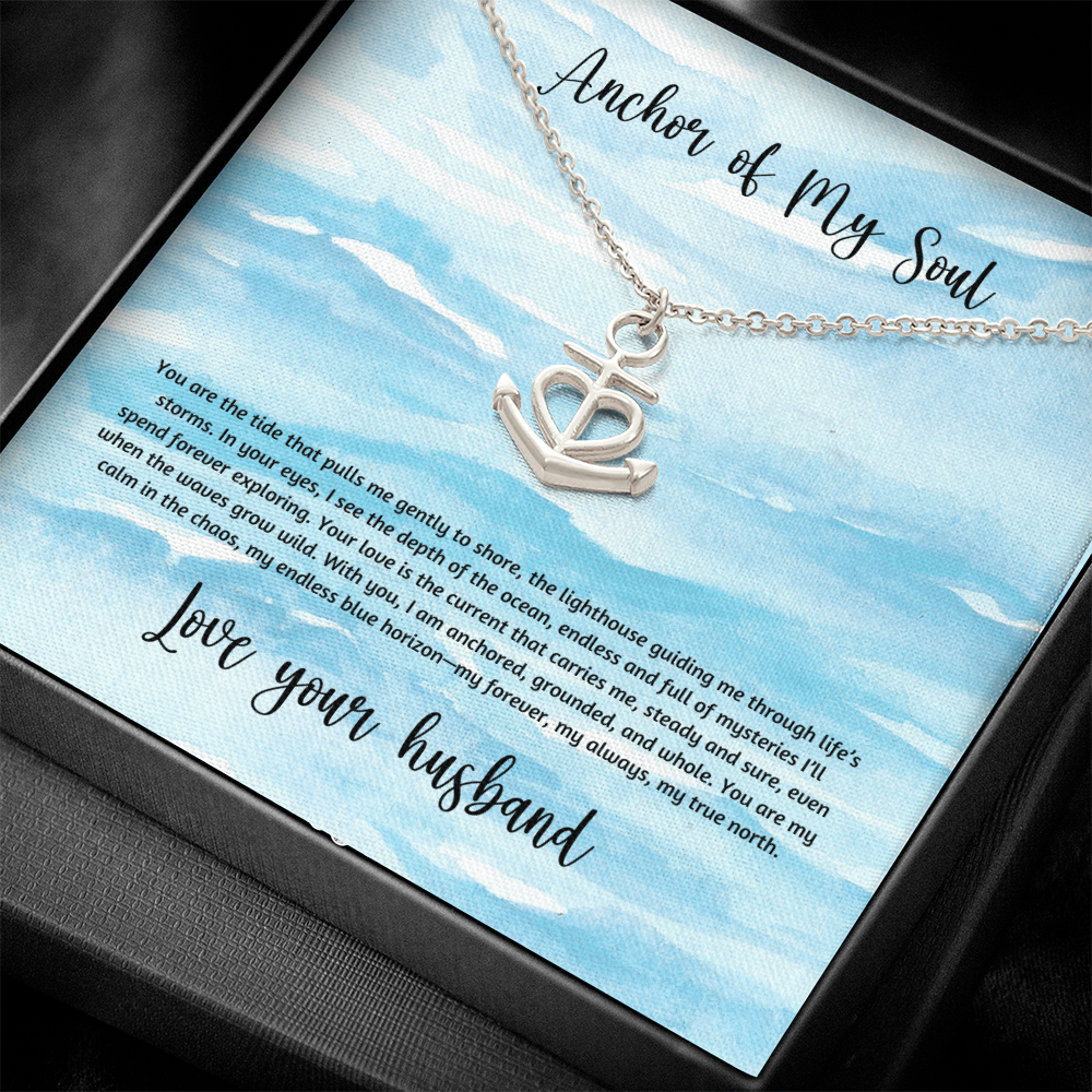 To My Wife You Are My Forever Anchor Necklace Gift