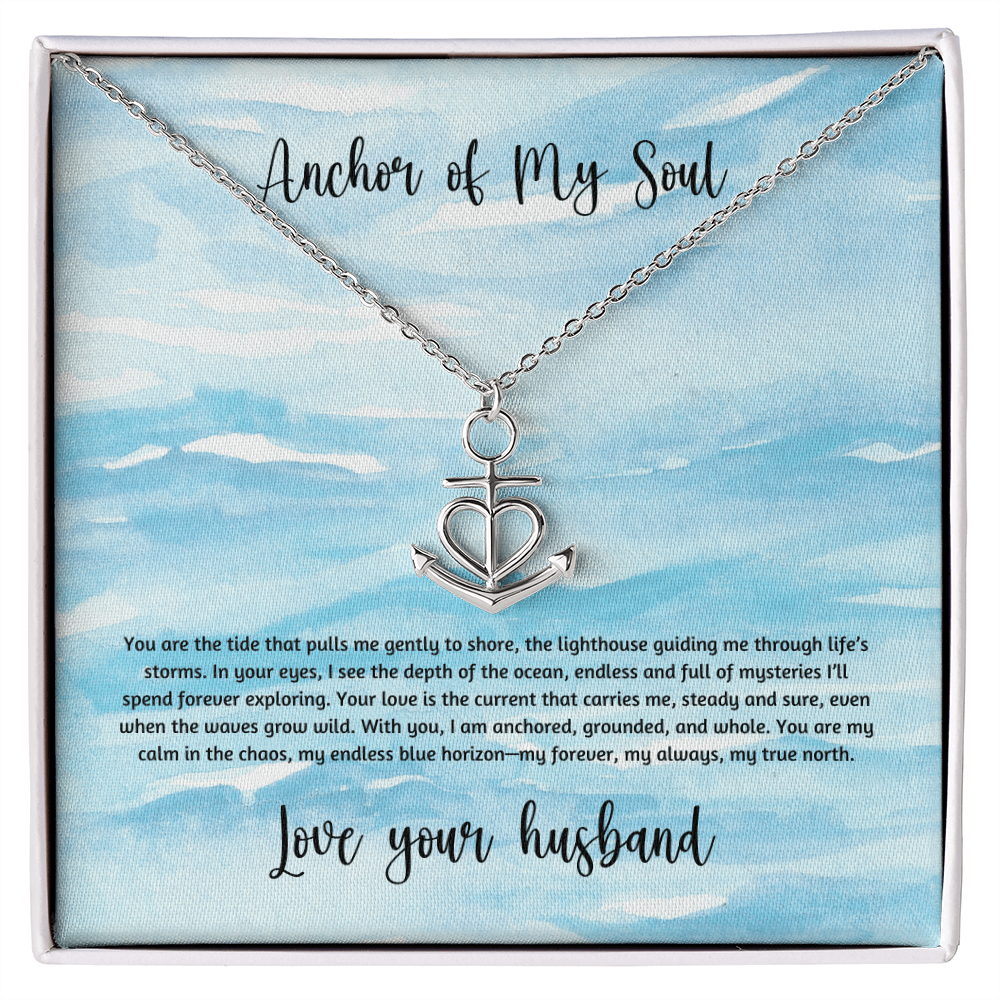 To My Wife You Are My Forever Anchor Necklace Gift