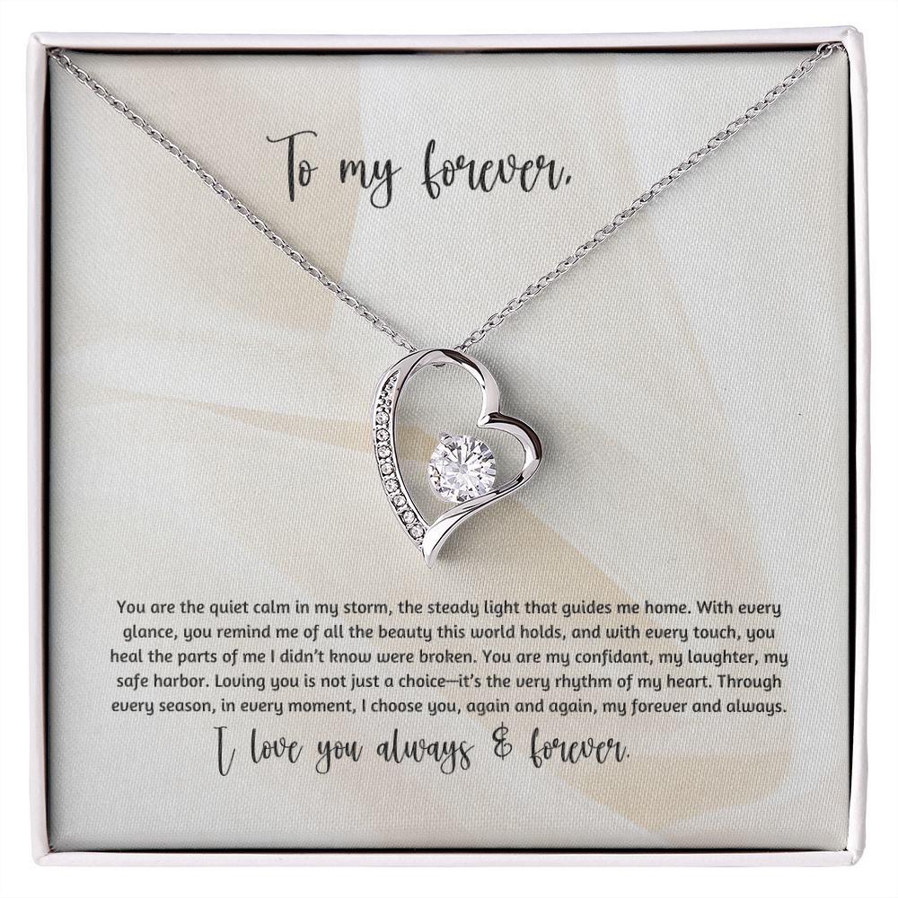 To My Soulmate You Are My Forever Heart Necklace Gift Box