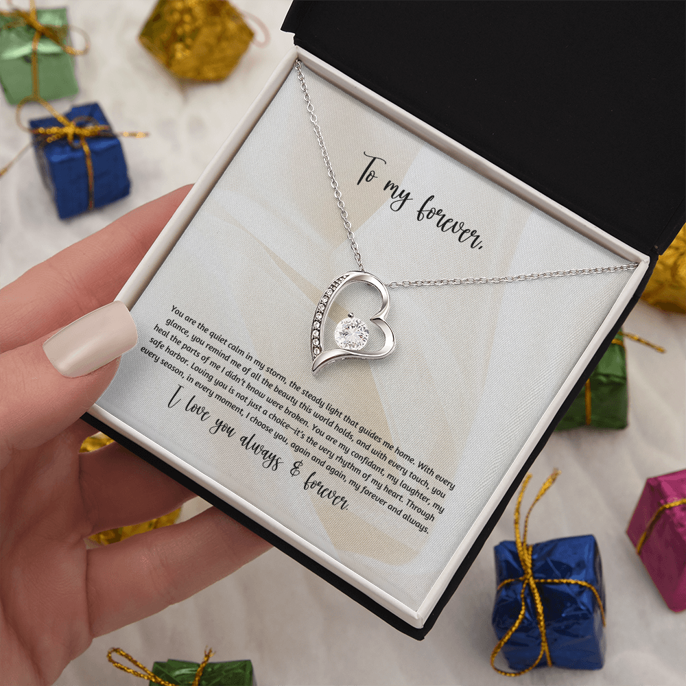 To My Soulmate You Are My Forever Heart Necklace Gift Box