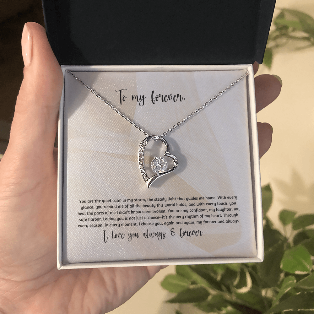 To My Soulmate You Are My Forever Heart Necklace Gift Box