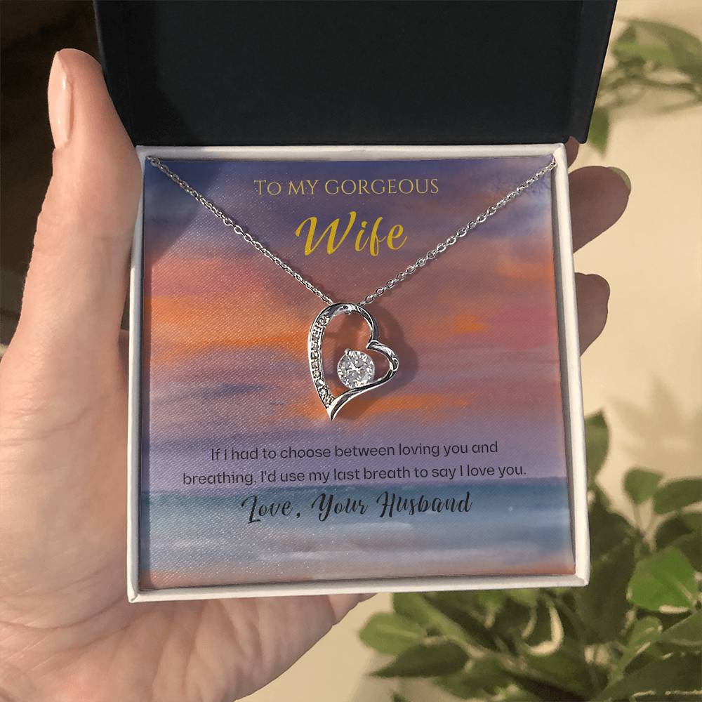 Gift To My Wife: 'Last Breath' Heart Necklace A Love That Lasts Forever